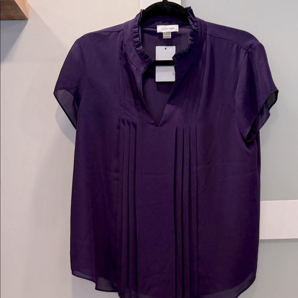 Calvin Klein Women's Deep Purple Blouse